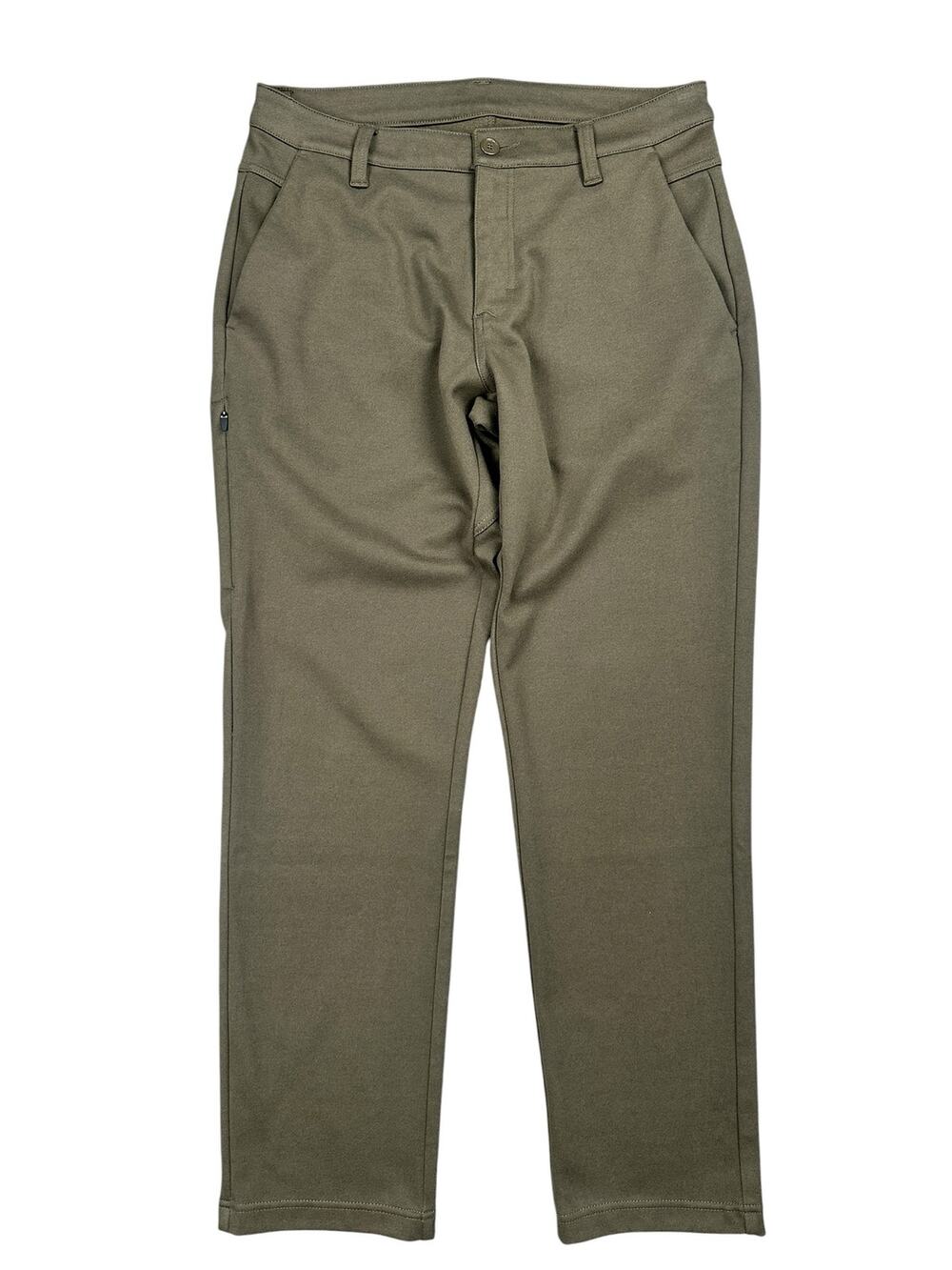 BYLT Coastal Straight Stretch Performance Trouser Dark Taupe — Size 32